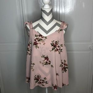 Xhilaration Pink Floral Tank